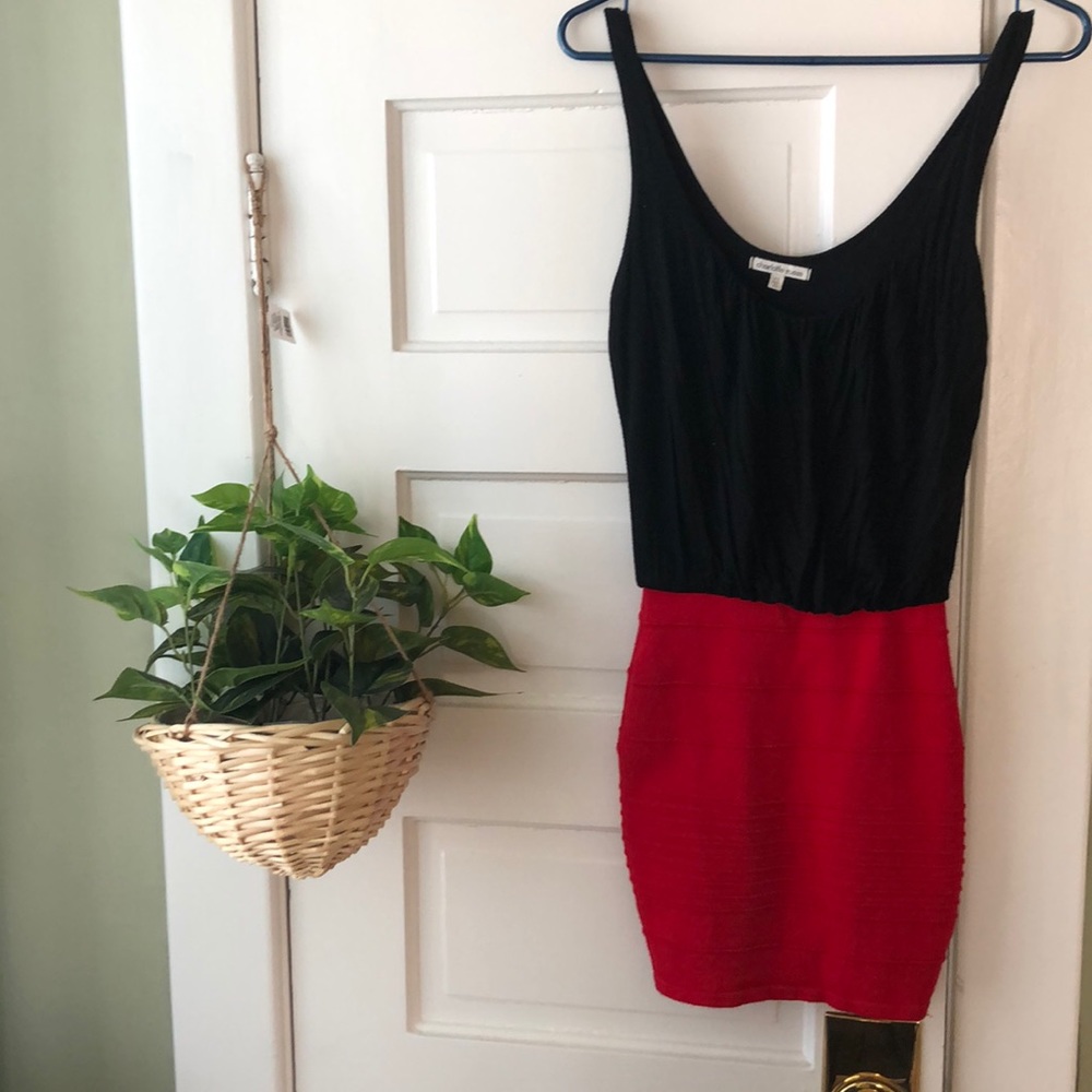 Charlotte Russe XS Black and Red Mini Dress